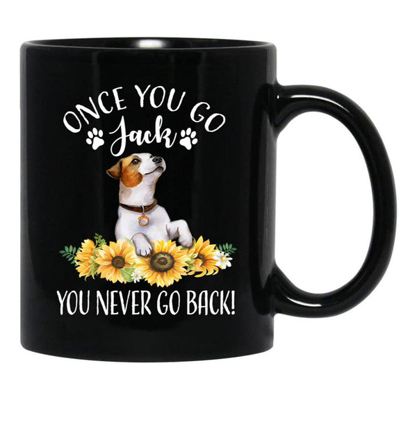 Jack Russell Black Coffee Mug - Black