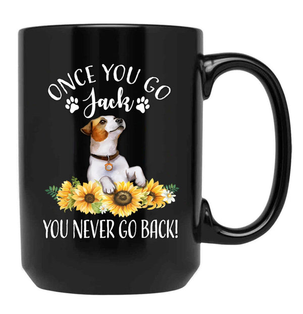 Jack Russell Black Coffee Mug - Black
