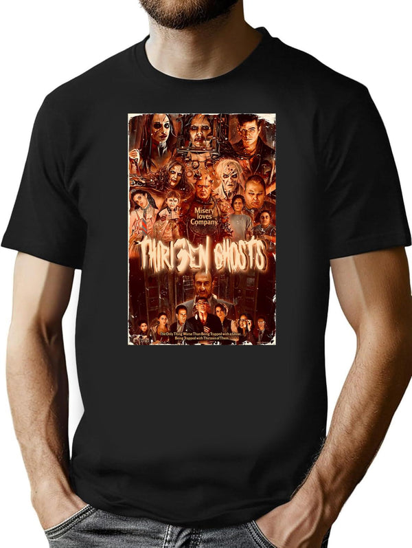 13 Ghosts T-Shirt for Men & Women, T-Shirts Graphic Tee - Black