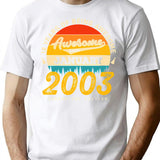 18Th Birthday 18 Years Born In 2003 January T-Shirt for Men & Women, T-Shirts Graphic Tee - White