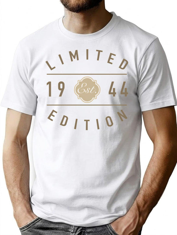 1944 Limited Edition 80Th Birthday T-Shirt for Men & Women, T-Shirts Graphic Tee - White
