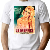 1963 Le Mepris Contempt Vintage Drama Movie T-Shirt for Men & Women, T-Shirts Graphic Tee - White