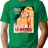 1963 Le Mepris Contempt Vintage Drama Movie T-Shirt for Men & Women, T-Shirts Graphic Tee - Green