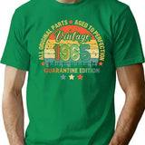 1965 Quarantine Birthday 56Th Quarantine Birthday All Original Parts Aged To Perfection Gift For Born In 1965 Funny Gifts Ideas For Birthday T-Shirt for Men & Women, T-Shirts Graphic Tee - Green