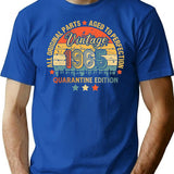 1965 Quarantine Birthday 56Th Quarantine Birthday All Original Parts Aged To Perfection Gift For Born In 1965 Funny Gifts Ideas For Birthday T-Shirt for Men & Women, T-Shirts Graphic Tee - Blue