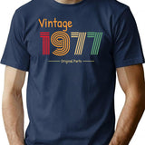 1977 Birthday Funny T-Shirt for Men & Women, T-Shirts Graphic Tee - Navy