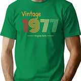 1977 Birthday Funny T-Shirt for Men & Women, T-Shirts Graphic Tee - Green