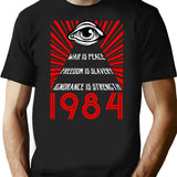1984 Orwell T-Shirt for Men & Women, T-Shirts Graphic Tee - Black