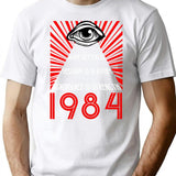 1984 Orwell T-Shirt for Men & Women, T-Shirts Graphic Tee - White