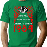 1984 Orwell T-Shirt for Men & Women, T-Shirts Graphic Tee - Green