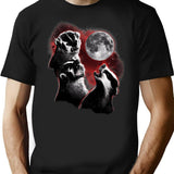 3 Badger Moon T-Shirt for Men & Women, T-Shirts Graphic Tee - Black