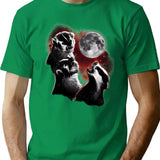 3 Badger Moon T-Shirt for Men & Women, T-Shirts Graphic Tee - Green