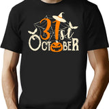 31St October Halloween T-Shirt for Men & Women, T-Shirts Graphic Tee - Black