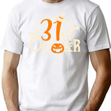 31St October Halloween T-Shirt for Men & Women, T-Shirts Graphic Tee - White