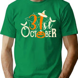 31St October Halloween T-Shirt for Men & Women, T-Shirts Graphic Tee - Green
