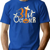 31St October Halloween T-Shirt for Men & Women, T-Shirts Graphic Tee - Blue