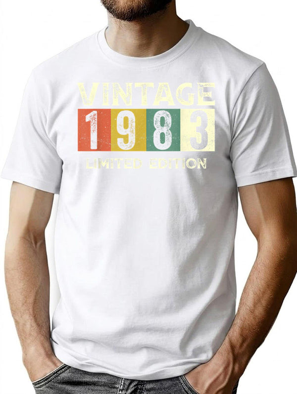 40 Year Old Vintage 1983 Classic Car 40Th Birthday Gifts T-Shirt for Men & Women, T-Shirts Graphic Tee - White