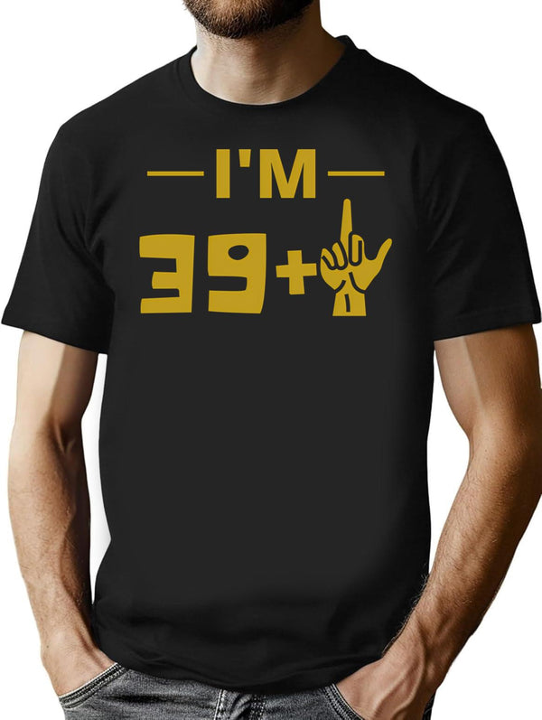 40Th Birthday T-Shirt for Men & Women, T-Shirts Graphic Tee - Black