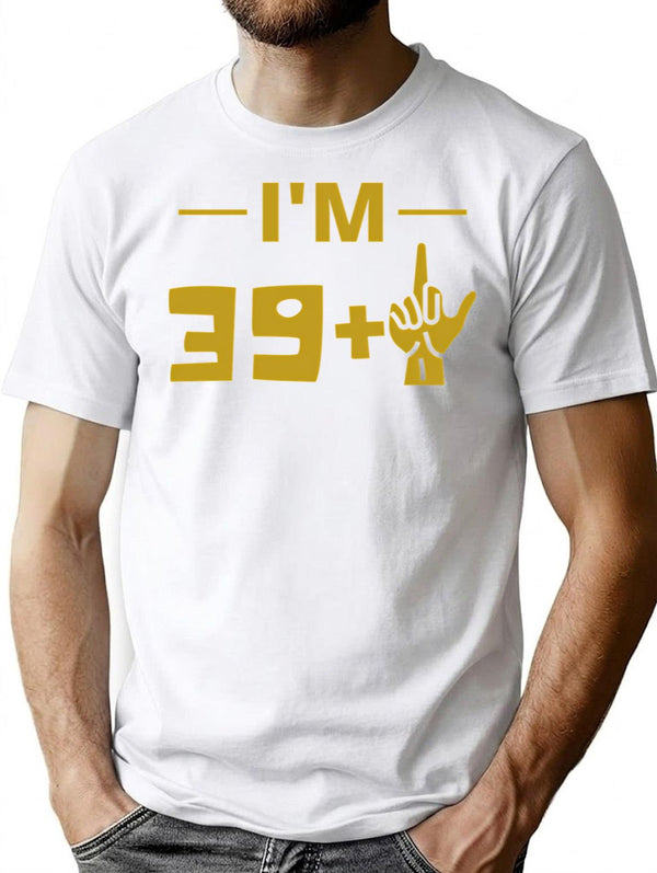 40Th Birthday T-Shirt for Men & Women, T-Shirts Graphic Tee - White