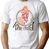 42Nd Street Logo Broadway Worn T-Shirt for Men & Women, T-Shirts Graphic Tee - White