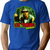 80'S Classic Blain Cooper Sexual Tyrannosaurus T-Shirt for Men & Women, T-Shirts Graphic Tee - Blue