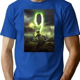 9 Poster T-Shirt for Men & Women, T-Shirts Graphic Tee - Blue