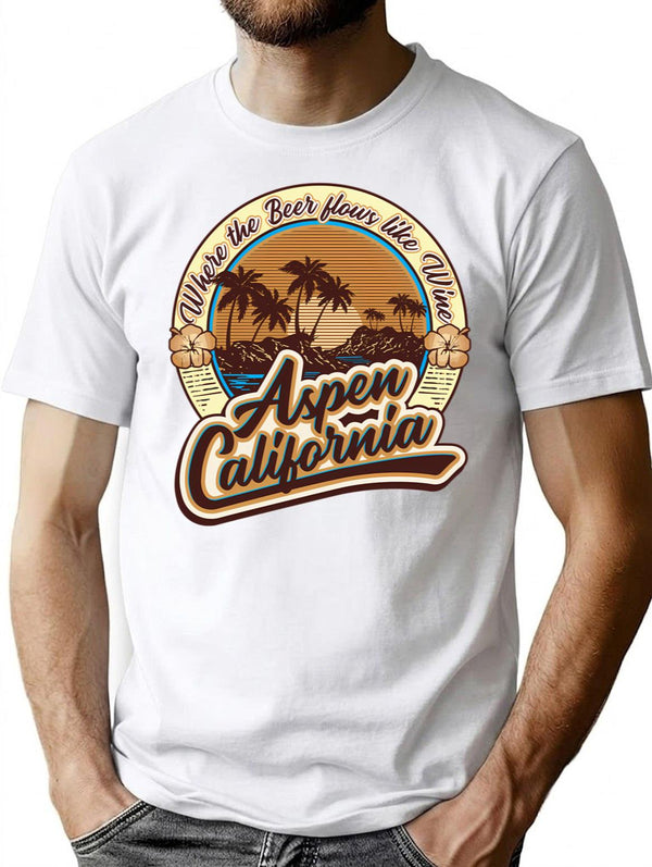 A Little Place Called Aspen California T-Shirt for Men & Women, T-Shirts Graphic Tee - White