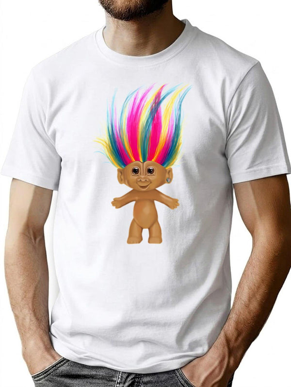 A Silly Troll Doll T-Shirt for Men & Women, T-Shirts Graphic Tee - White