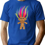 A Silly Troll Doll T-Shirt for Men & Women, T-Shirts Graphic Tee - Blue