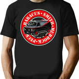A Team Van T-Shirt for Men & Women, T-Shirts Graphic Tee - Black