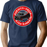 A Team Van T-Shirt for Men & Women, T-Shirts Graphic Tee - Navy