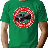A Team Van T-Shirt for Men & Women, T-Shirts Graphic Tee - Green