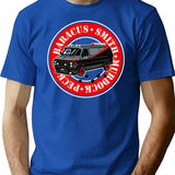 A Team Van T-Shirt for Men & Women, T-Shirts Graphic Tee - Blue