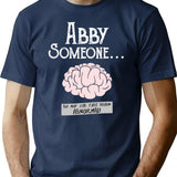 Abby Normal T-Shirt for Men & Women, T-Shirts Graphic Tee - Navy