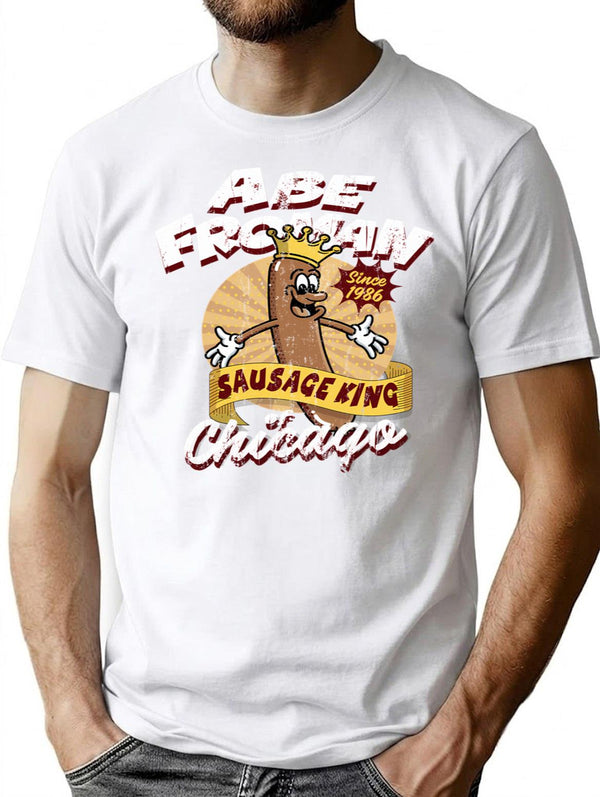 Abe Froman Sausage King Of Chicago Retro 1986 (1) T-Shirt for Men & Women, T-Shirts Graphic Tee - White