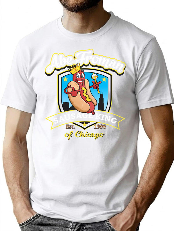 Abe Froman Sausage King Of Chicago T-Shirt for Men & Women, T-Shirts Graphic Tee - White