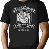 Abe Froman Sausage King Worn Out White T-Shirt for Men & Women, T-Shirts Graphic Tee - Black