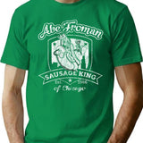 Abe Froman Sausage King Worn Out White T-Shirt for Men & Women, T-Shirts Graphic Tee - Green