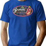 Abe Froman Sausage King Worn Oval T-Shirt for Men & Women, T-Shirts Graphic Tee - Blue