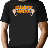 Absolute Cinema Funny Vintage T-Shirt for Men & Women, T-Shirts Graphic Tee - Black
