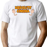 Absolute Cinema Funny Vintage T-Shirt for Men & Women, T-Shirts Graphic Tee - White