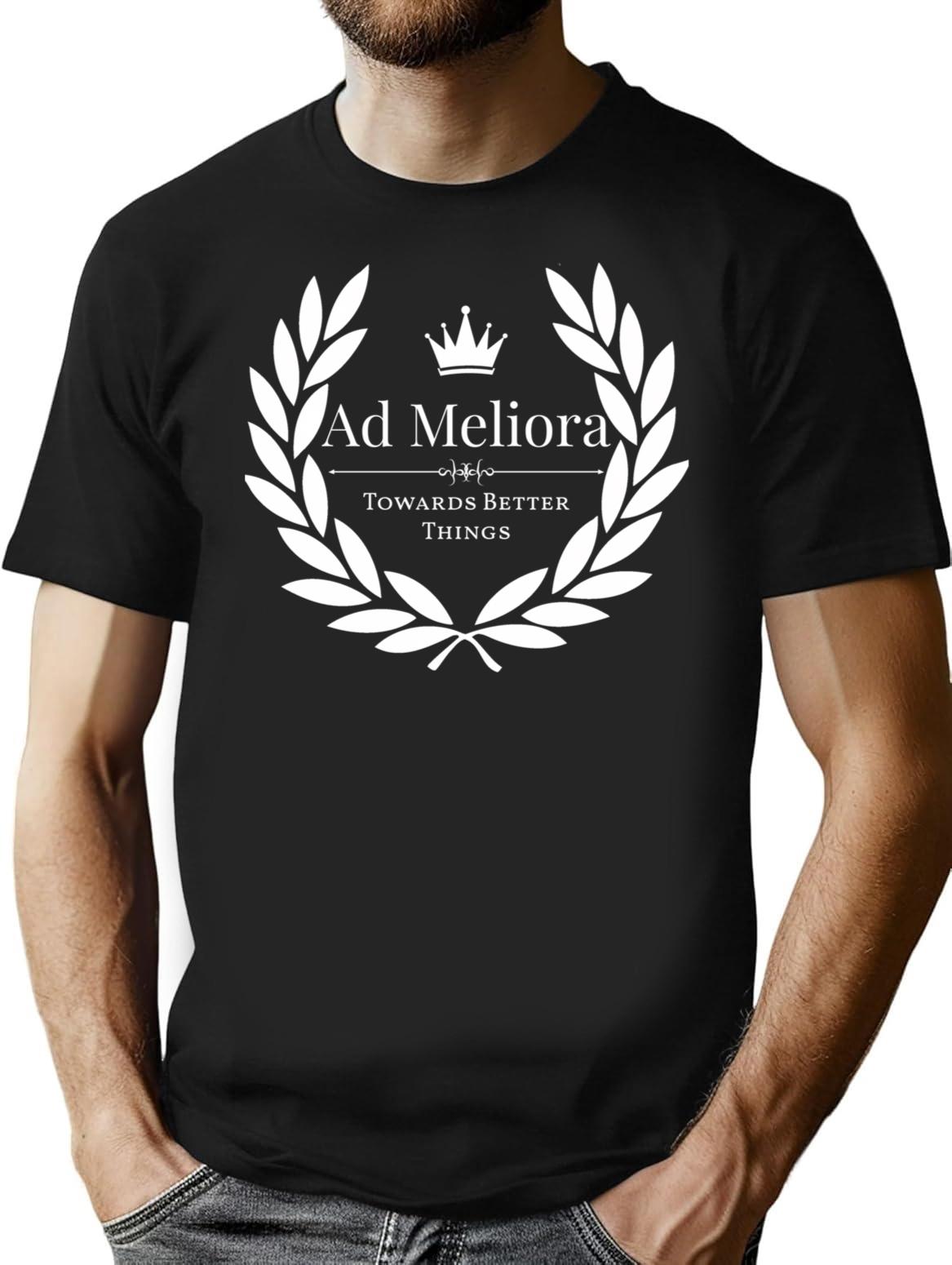Ad Meliora Towards Better Things T-Shirt for Men & Women, T-Shirts Graphic Tee - Black