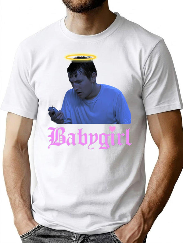 Adam Saw Babygirl Design T-Shirt for Men & Women, T-Shirts Graphic Tee - White