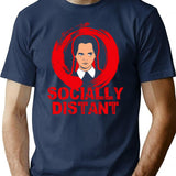 Addam'S Family Socially Distant T-Shirt for Men & Women, T-Shirts Graphic Tee - Navy