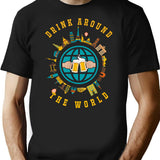 Adult Vacation Drinking T-Shirt for Men & Women, T-Shirts Graphic Tee - Black