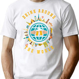 Adult Vacation Drinking T-Shirt for Men & Women, T-Shirts Graphic Tee - White