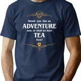 Adventure Or Tea Tabletop Rpg Addict T-Shirt for Men & Women, T-Shirts Graphic Tee - Navy