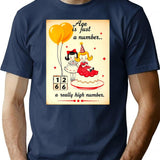 Age Is Just A Number Birthday Happy Christmas Weird Prank Meme Funny T-Shirt for Men & Women, T-Shirts Graphic Tee - Navy