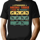 Airedale Terrier Funny Guide To Traning T-Shirt for Men & Women, T-Shirts Graphic Tee - Black