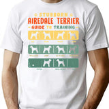 Airedale Terrier Funny Guide To Traning T-Shirt for Men & Women, T-Shirts Graphic Tee - White